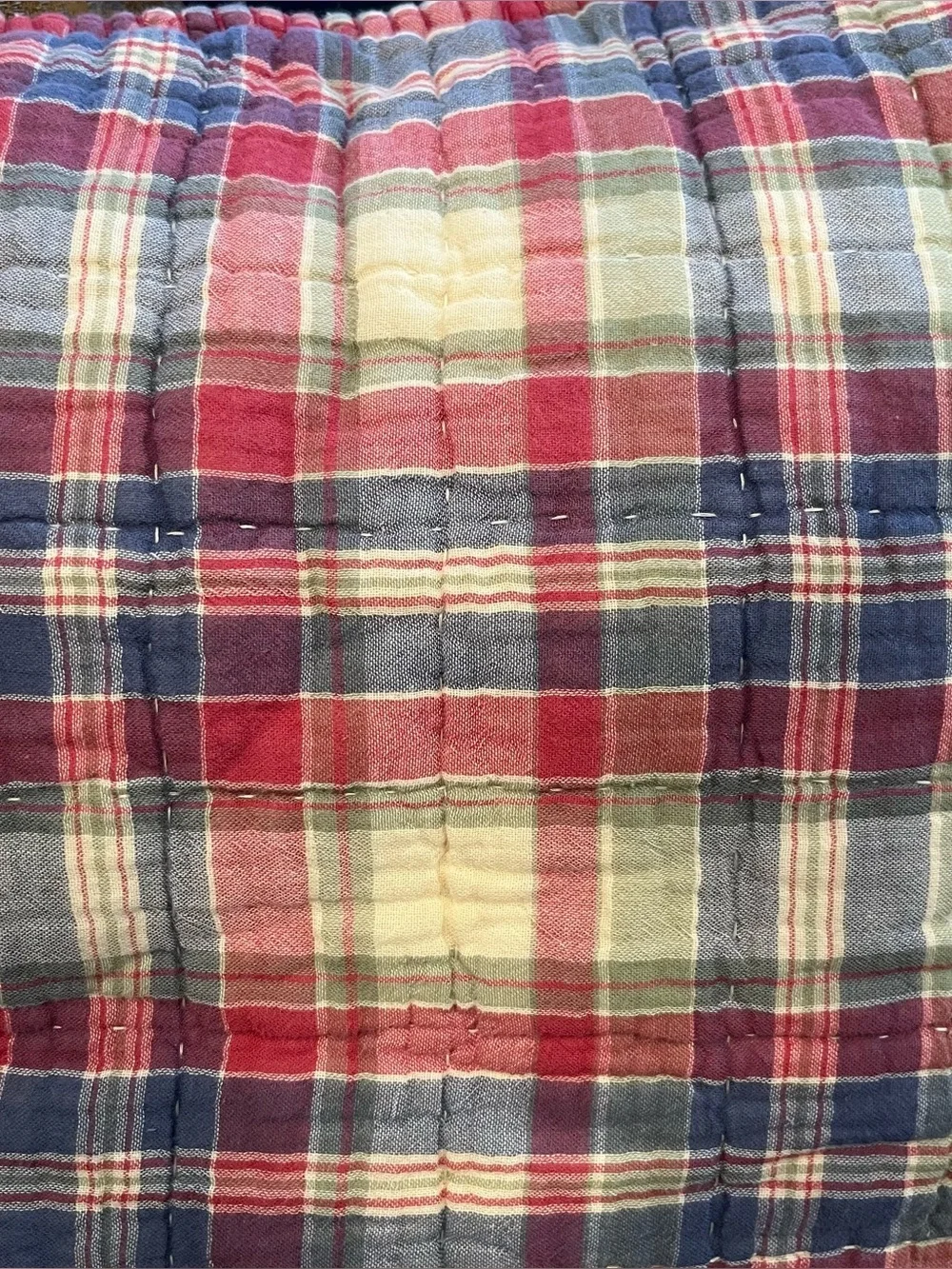 Chaps Ralph Lauren Pillow Patchwork Decorative Throw 17 x 17